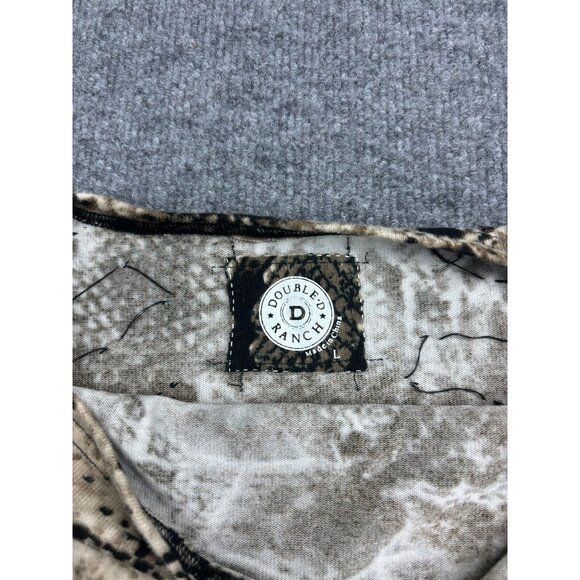 Double D Ranch Python SNAKE Print Dress Women's Large Embellished Brown Tunic - Picture 2 of 8